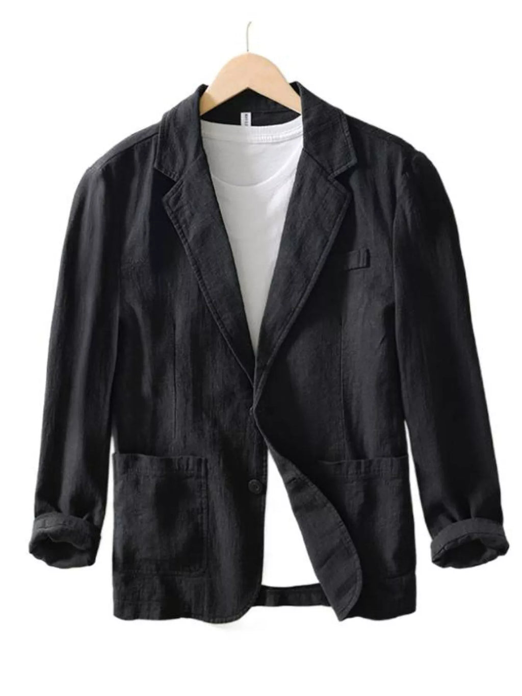 Men's Plus Size Button Up Long Sleeve Blazer