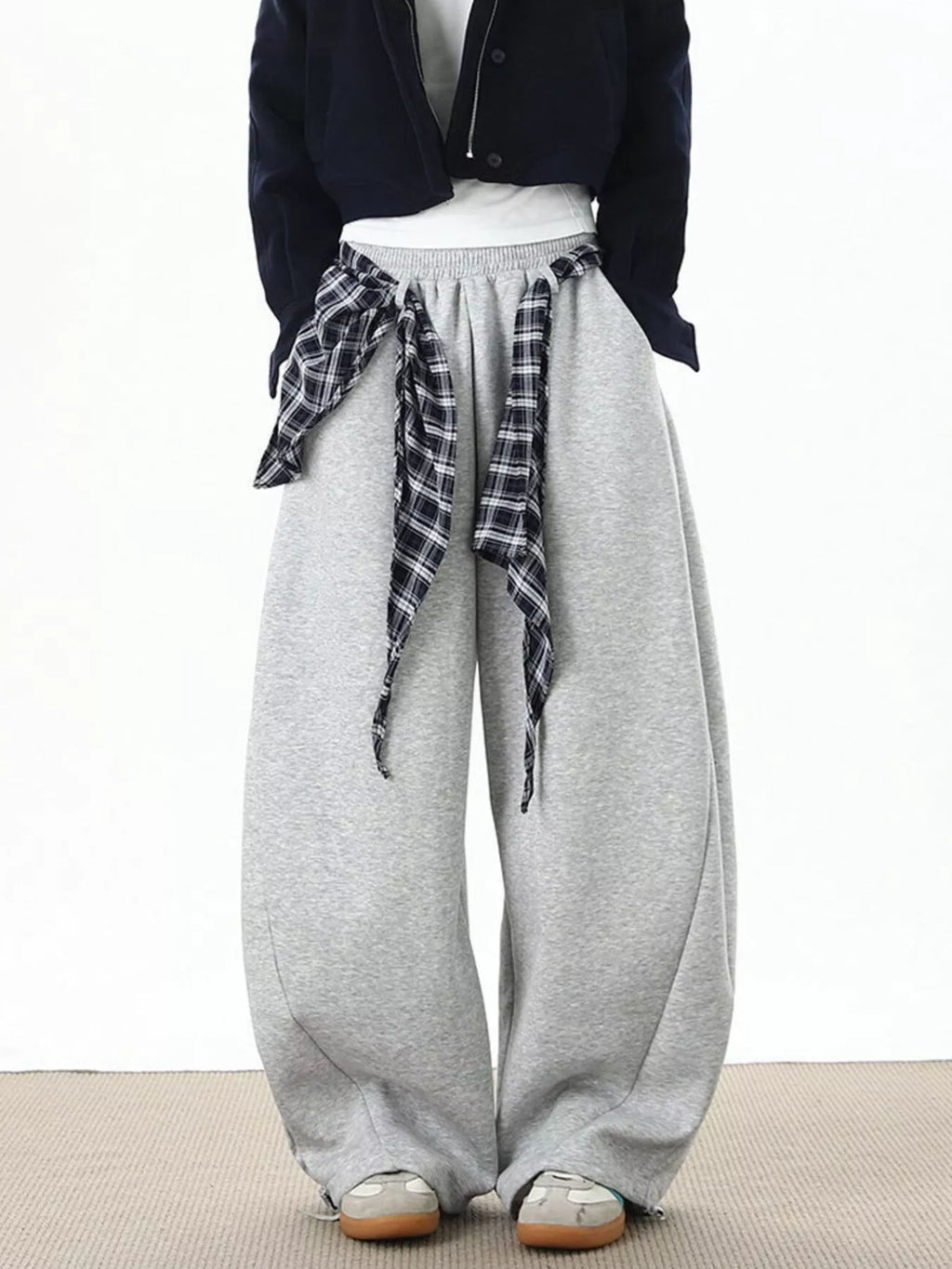 Men's Plus Size Wide-Leg Sweatpants
