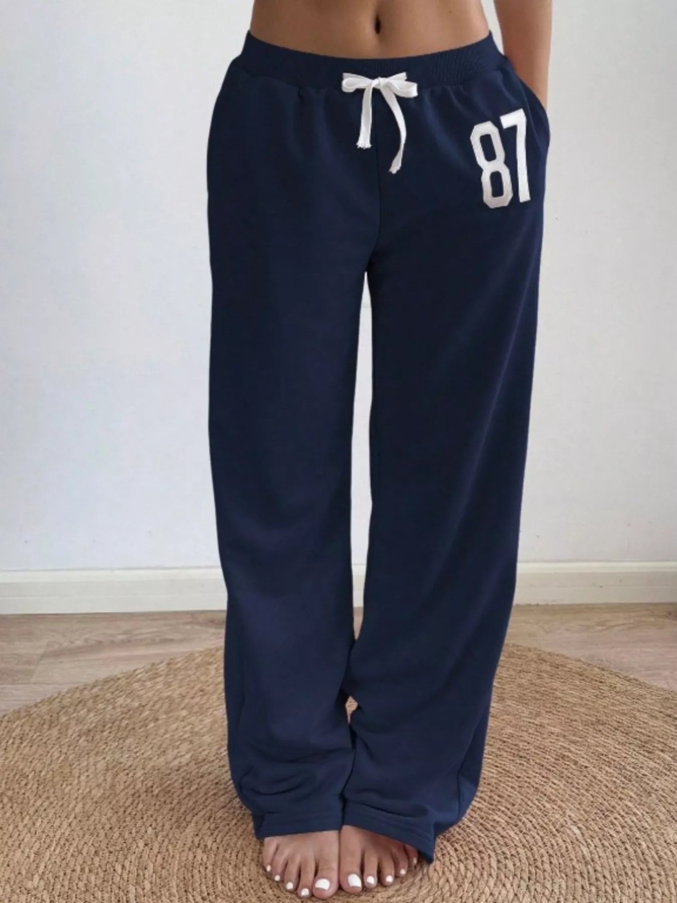 Drawstring Wide Leg Pants