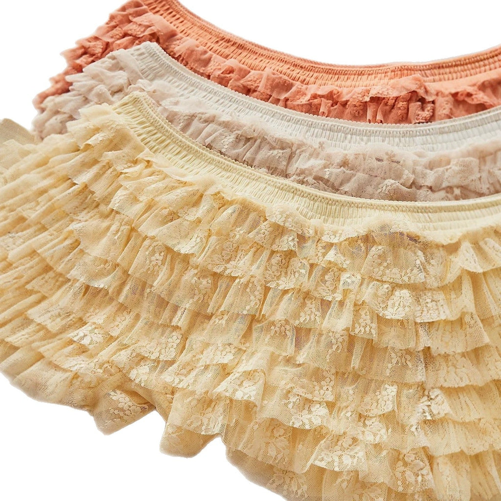 Lace-layered Cake Shorts For Women