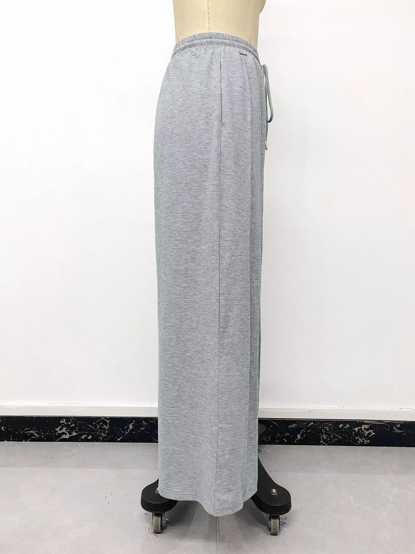 Drawstring Wide-Leg Sweatpants