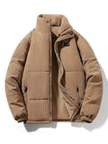 Men's Plus Size Corduroy Padded Winter Coat