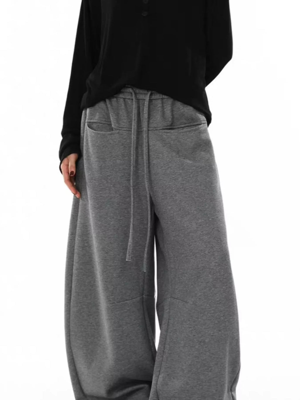 Men's Plus Size Drawstring Wide Leg Pants