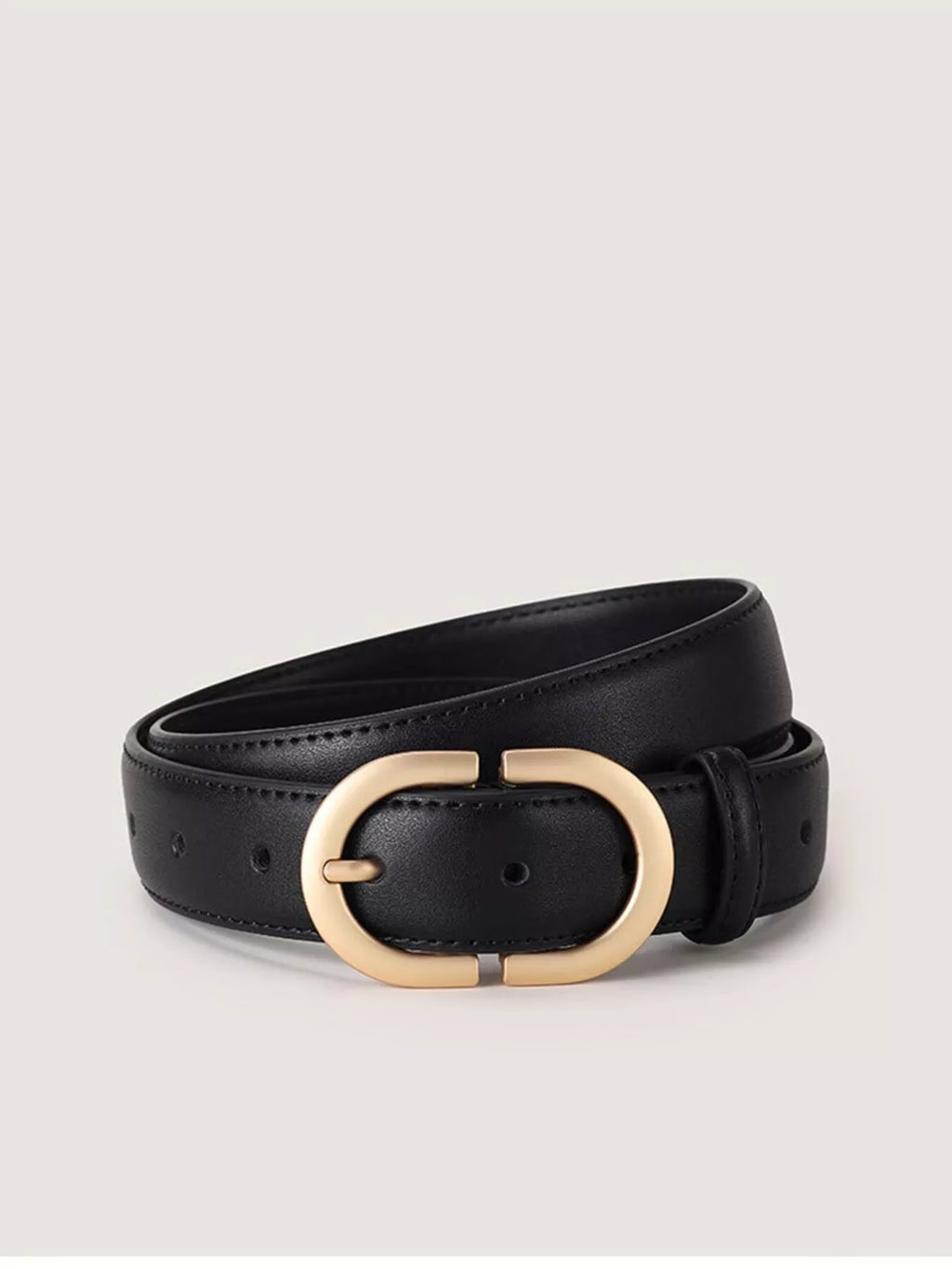 Oval Buckle Adjustable Belt