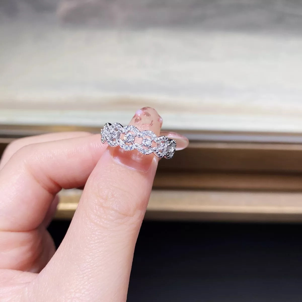 925 Sterling Silver Zircon Band Ring