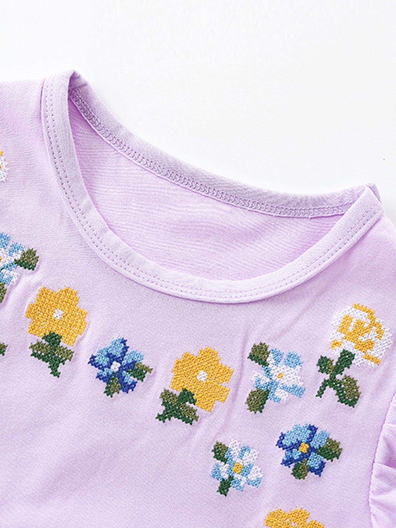 Children's Floral Embroidered Tulle Dress