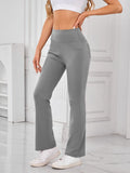 High Waist Bootcut Active Pants with Pockets