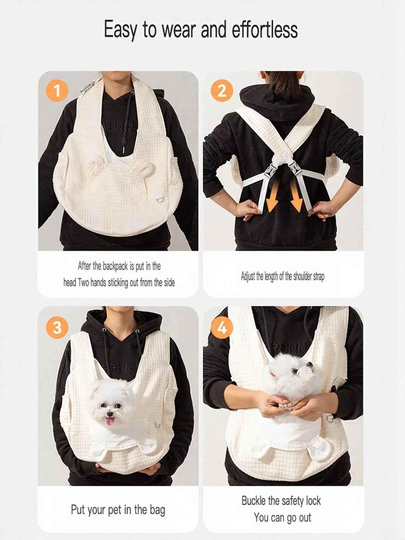 Comfortable Quilted Pet Carrier Sling Bag