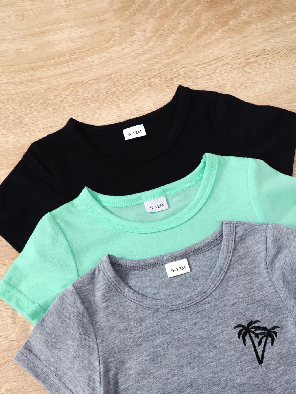 Children's Tropical Palm Tree Casual Tee and Shorts 6-Piece Set