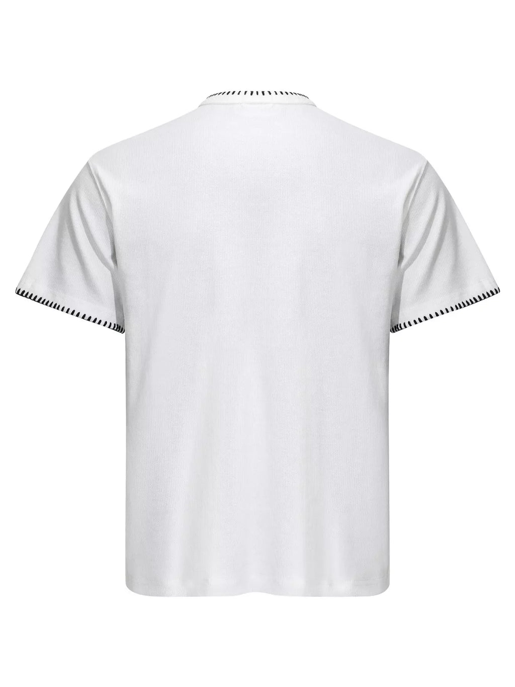 Men's Notched Short Sleeve Top
