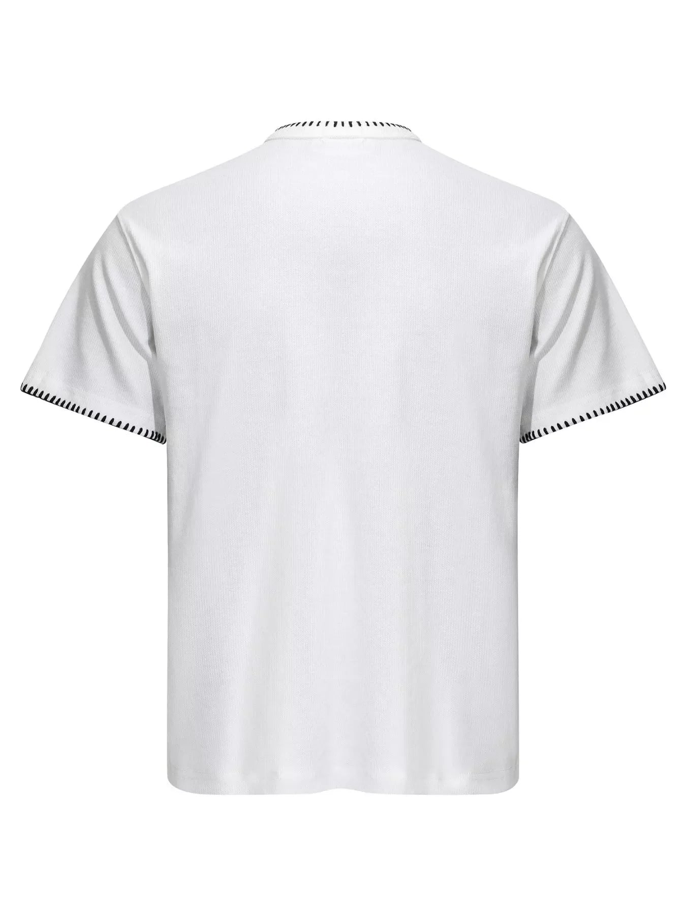 Men's Notched Short Sleeve Top