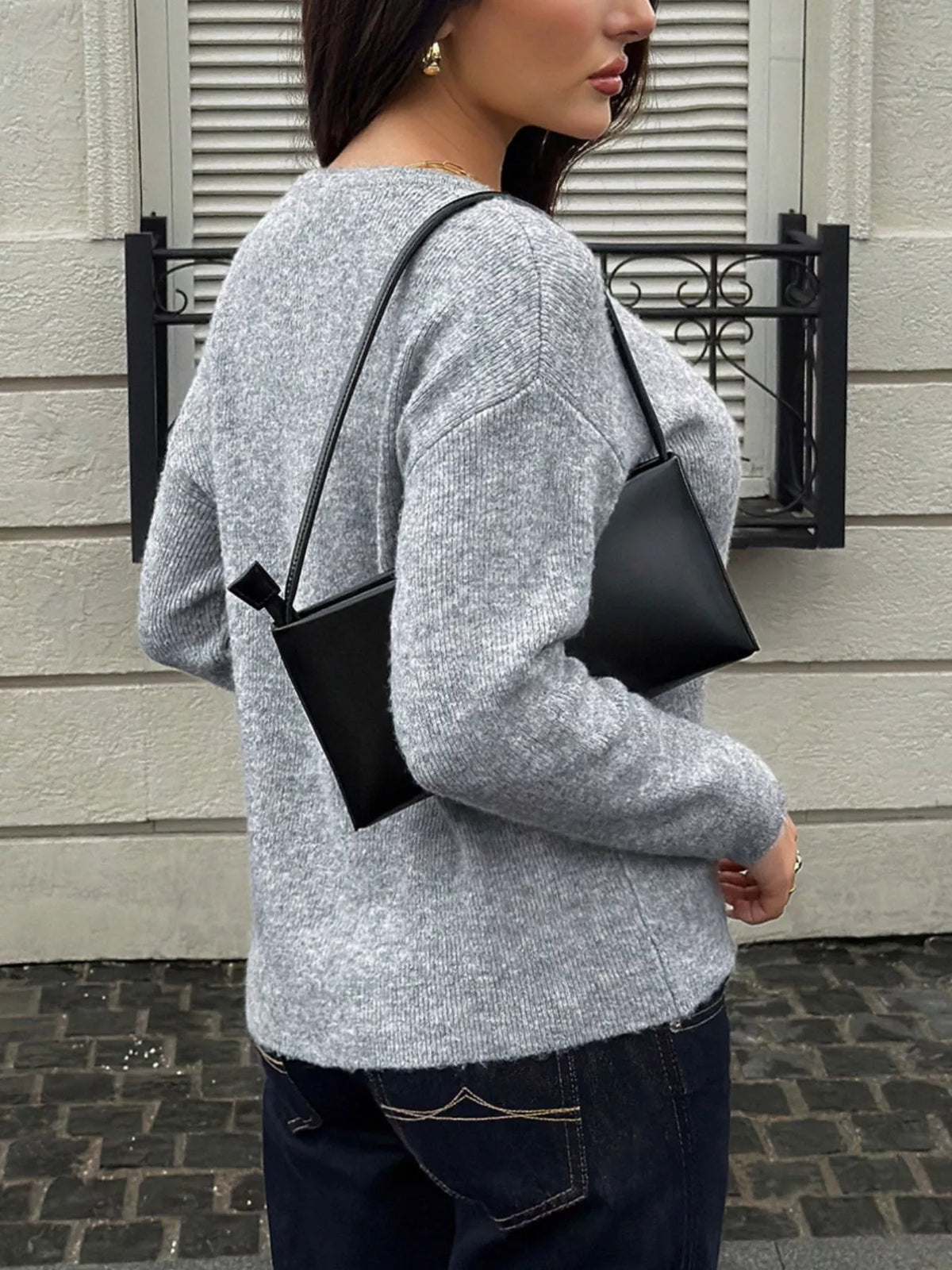 Ribbed Knit Button-Down Cardigan