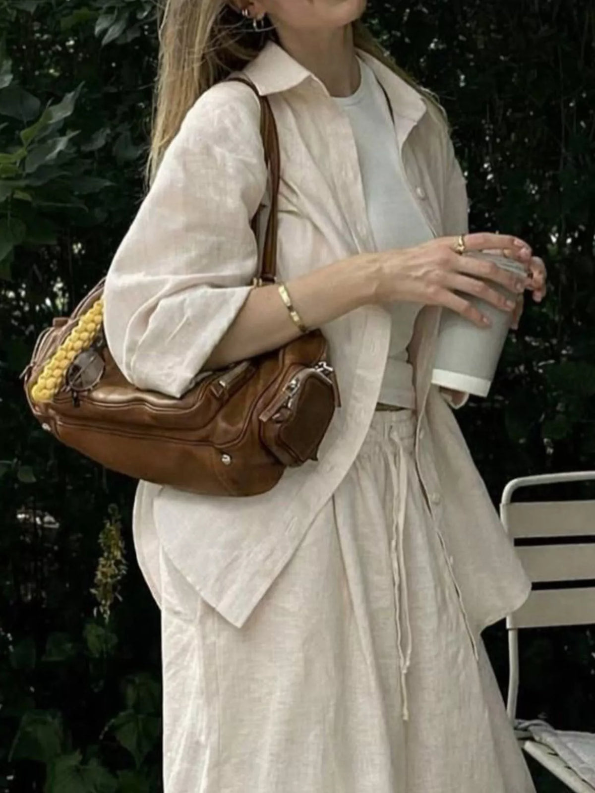 Button Up Long Sleeve Shirt and Pants Set