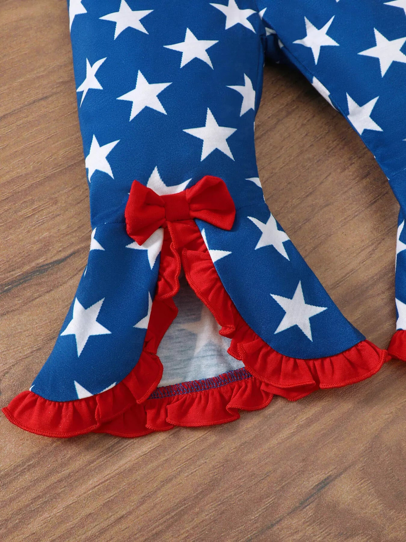 Children's Patriot Letter Bodysuit and Flare Pants 4 Piece Set