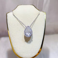 5 Carat 925 Sterling Silver Moissanite Pendant Necklace