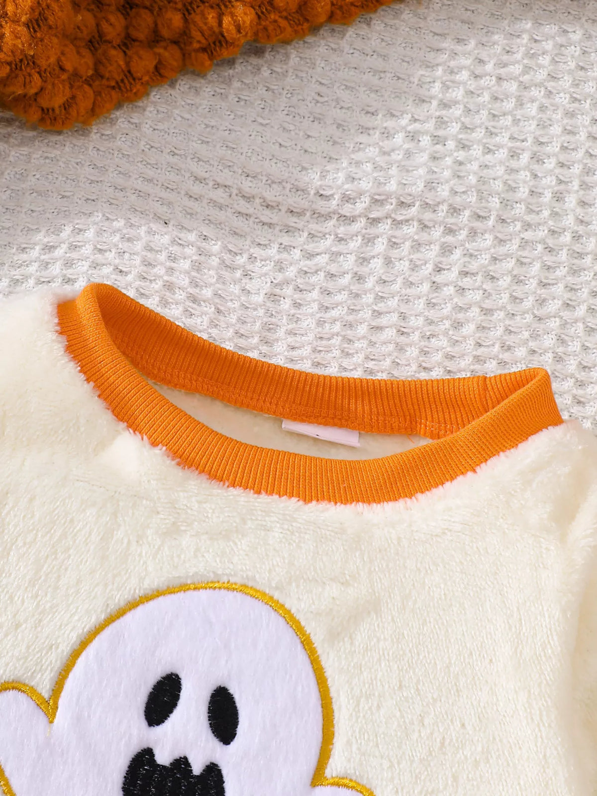 Children's Halloween Ghost Pattern Top and Pants Set