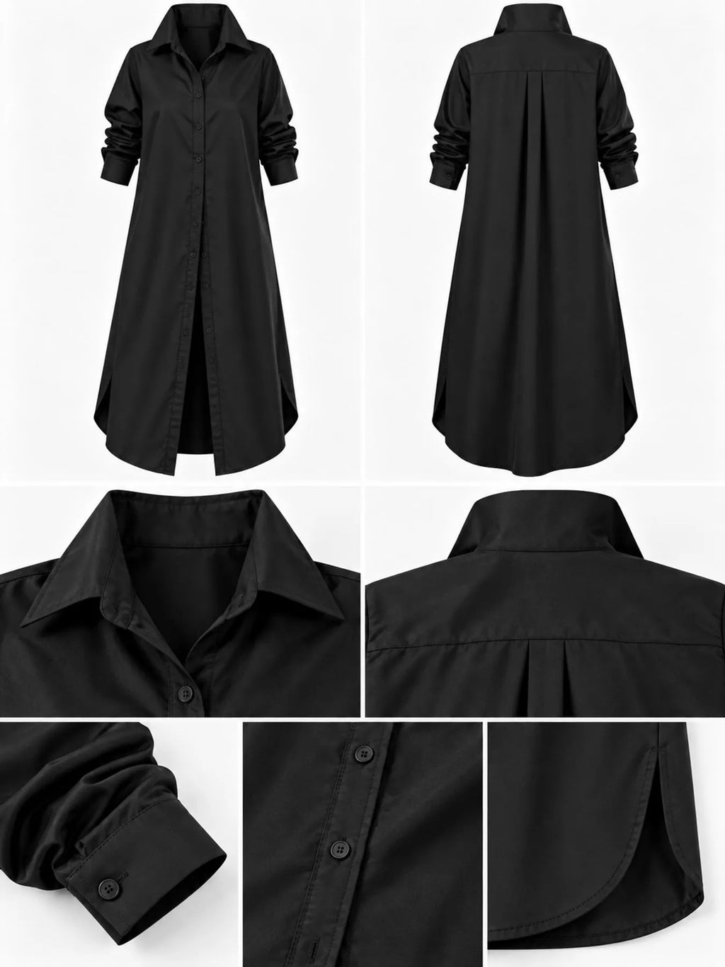 Plus Size Longline Button-Down Shirt