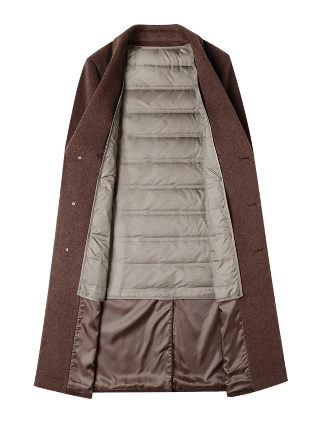Men's Classic Button Up Longline Overcoat