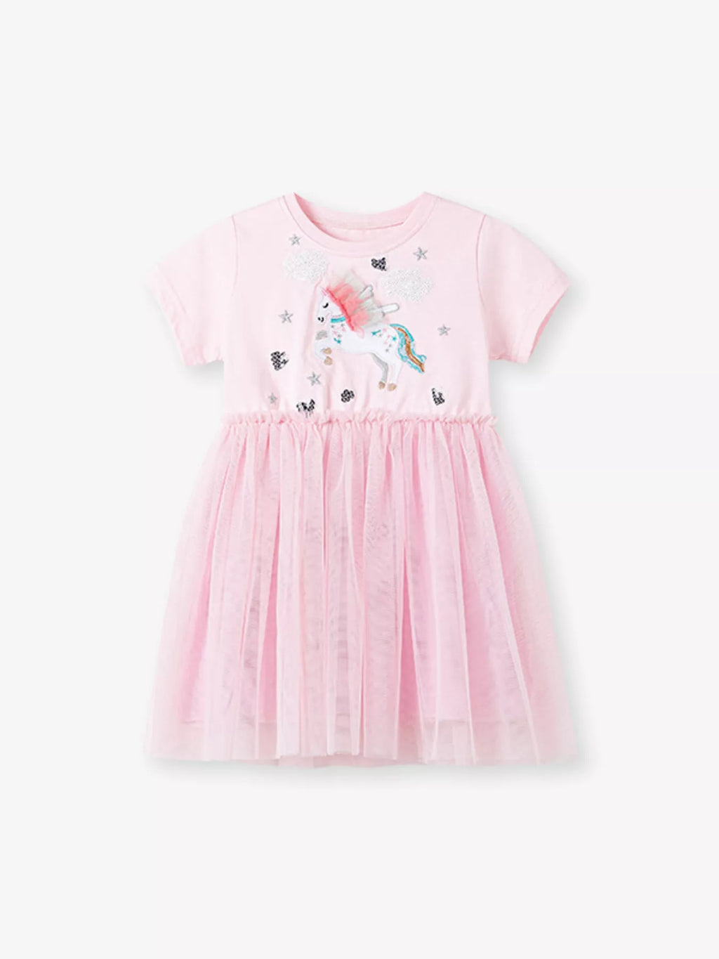 Children's Unicorn Short Sleeve Tulle Dress