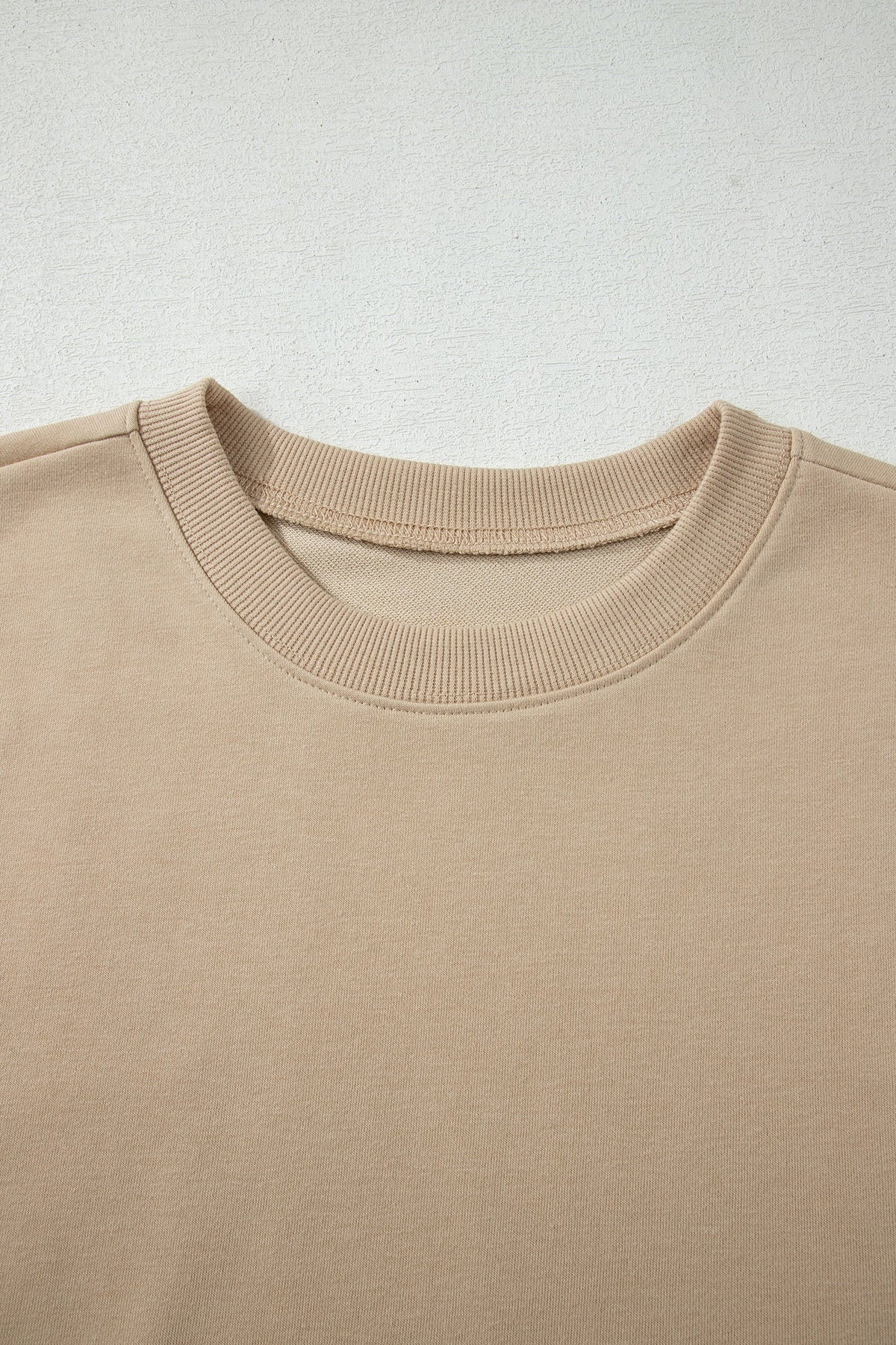 Solid Tee & Wide Leg Raw Hem Pants Set
