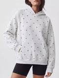 Polka Dot Kangaroo Pocket Hoodie