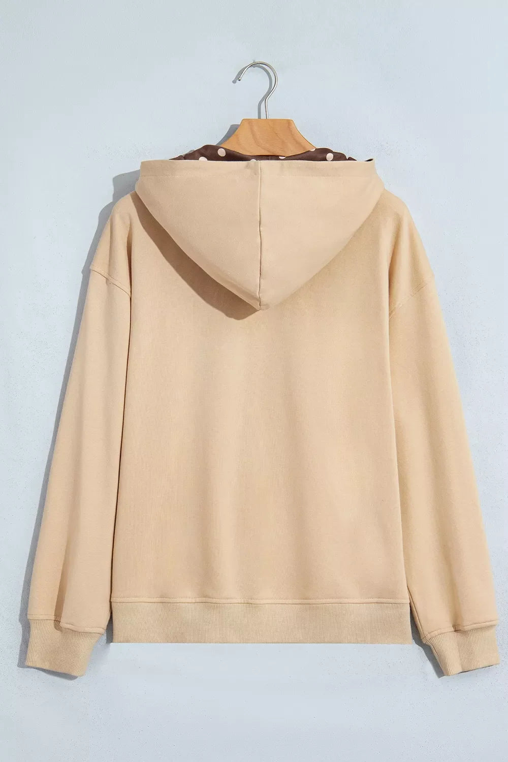Polka Dot Zip-Up Hoodie