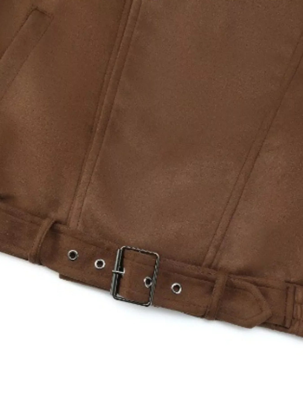 Asymmetrical Zipper Moto Jacket with Belt Detail