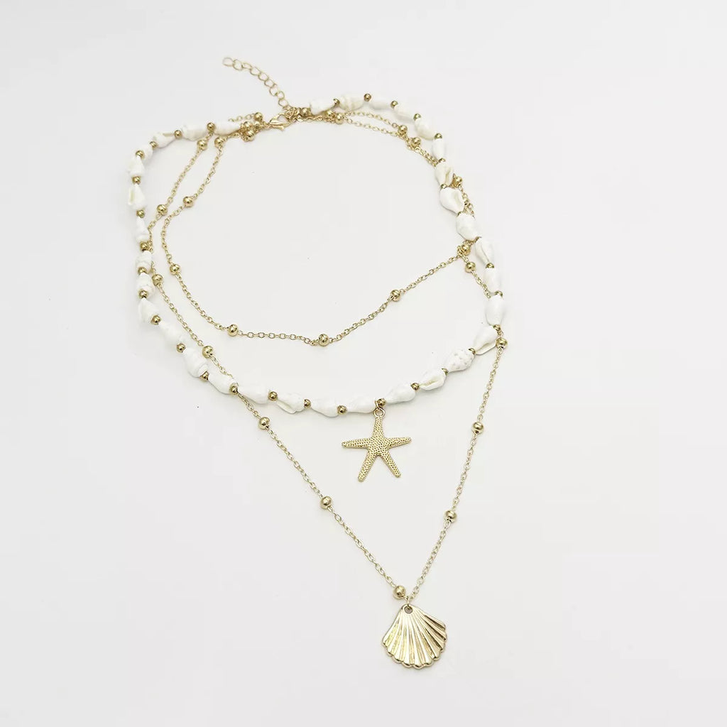 Bohemian Seashell Layered Necklace