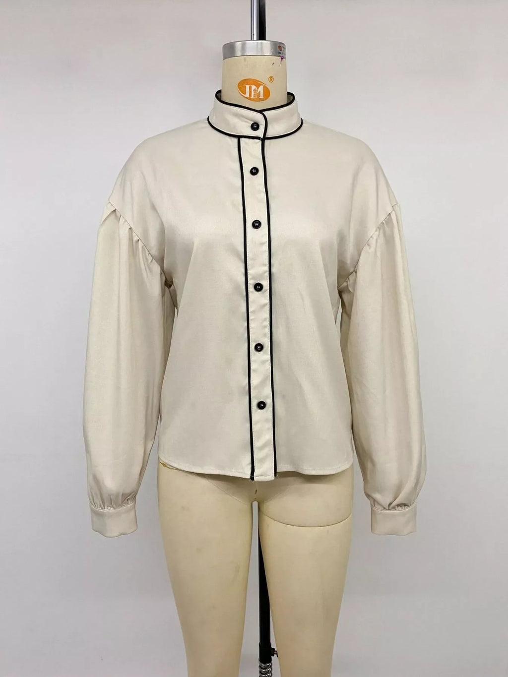 Contrast Trim Long Sleeve Shirt