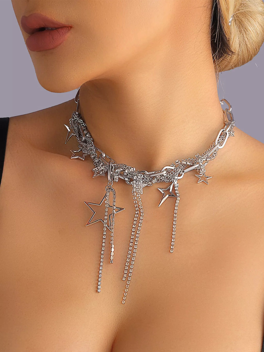 Chunky Chain Star Tassel Necklace
