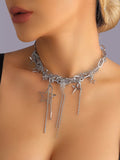 Chunky Chain Star Tassel Necklace