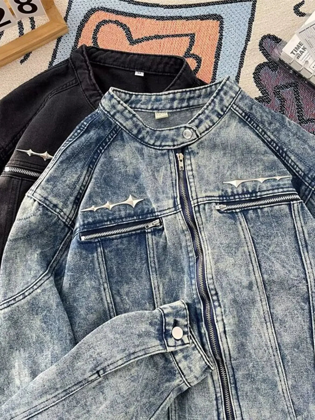 Men's Zip Up Denim Jacket