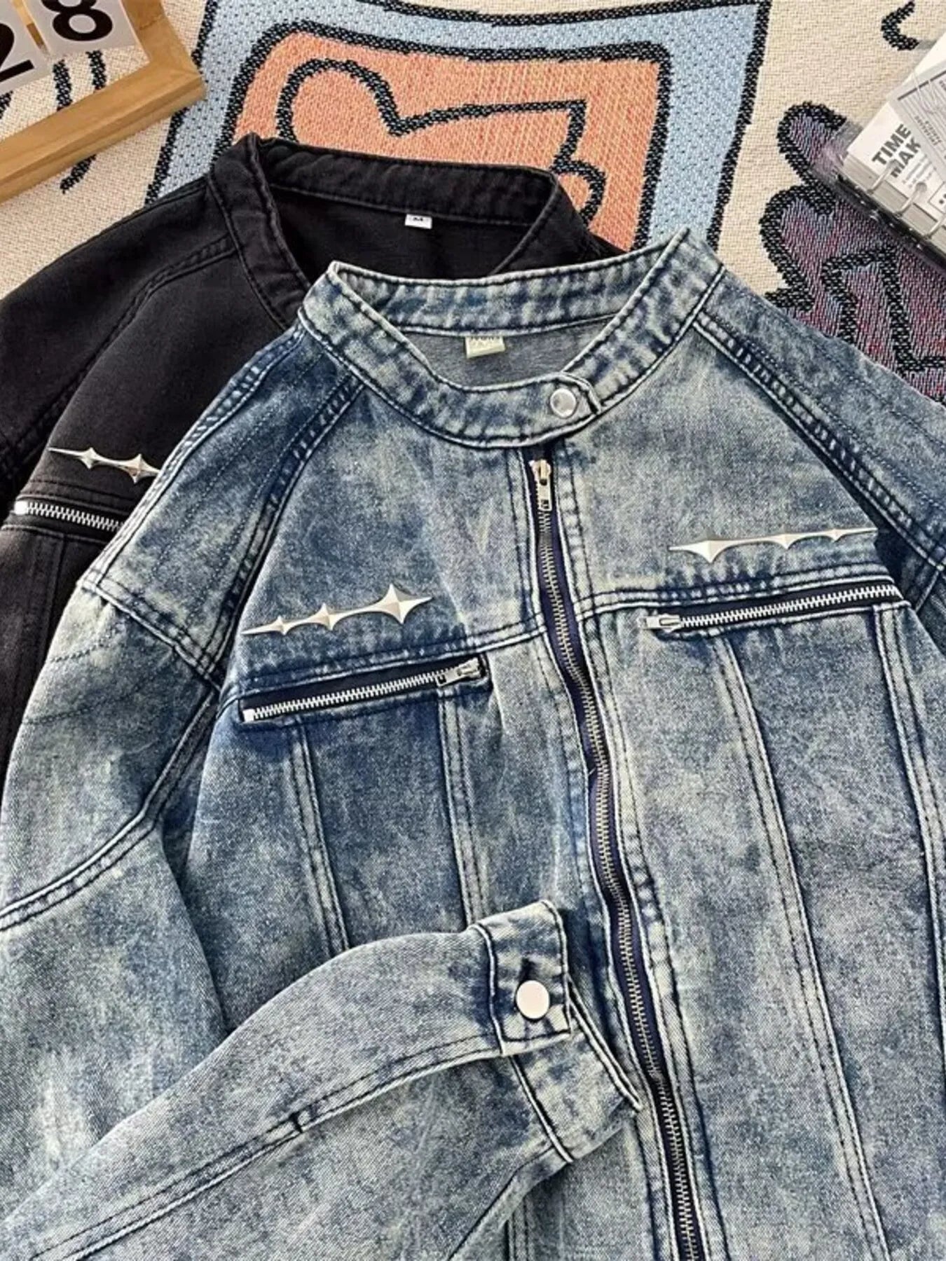 Men's Zip Up Denim Jacket