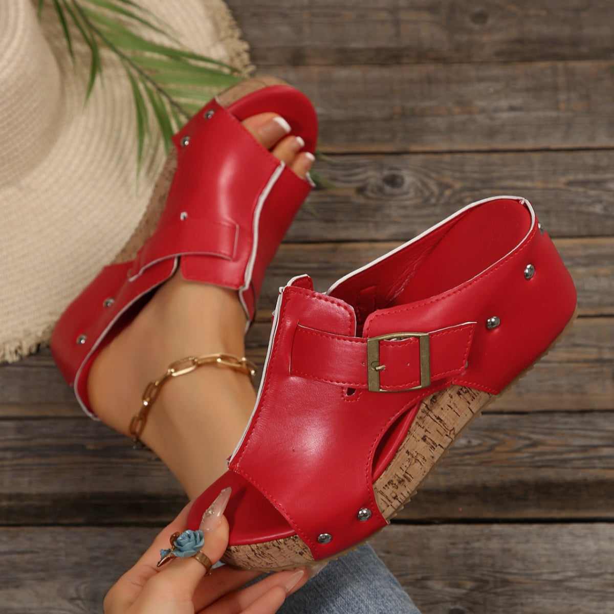 Open Toe Wedge Sandals