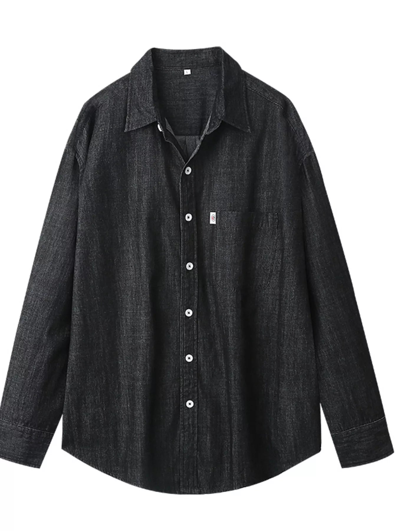 Men's Full Size Button Up Wash Denim Shirt Plus Size