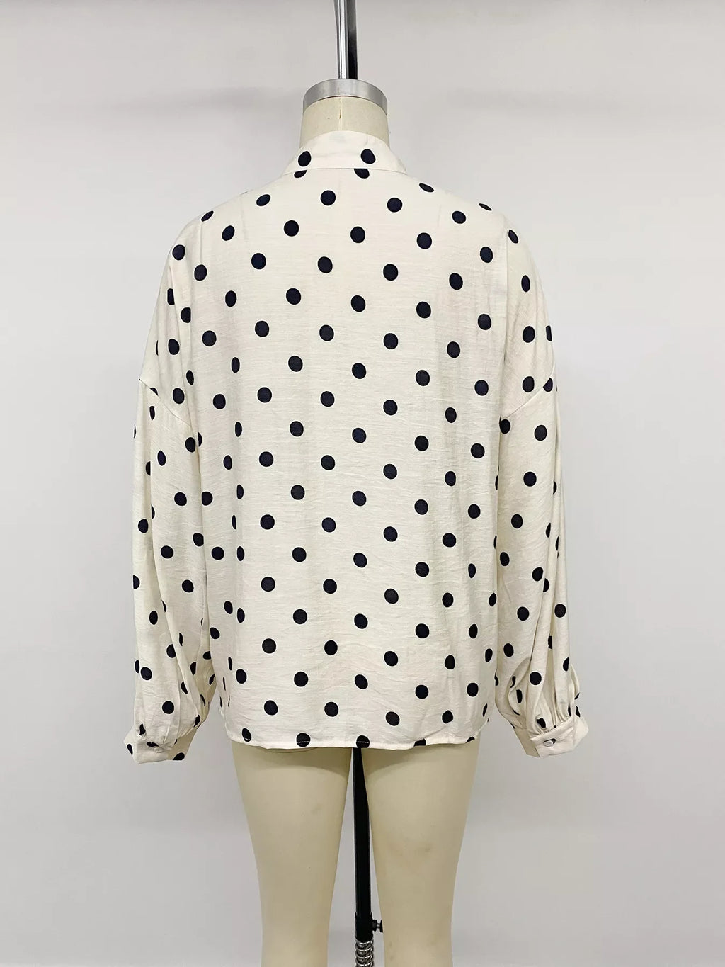 Polka Dot Button-Up Shirt