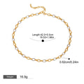 18K gold chain with gold and silver color matching design simple and elegant necklace bracelet set