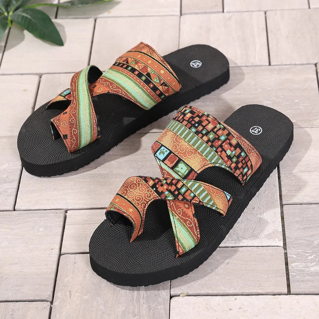Toe Loop Platform Sandals