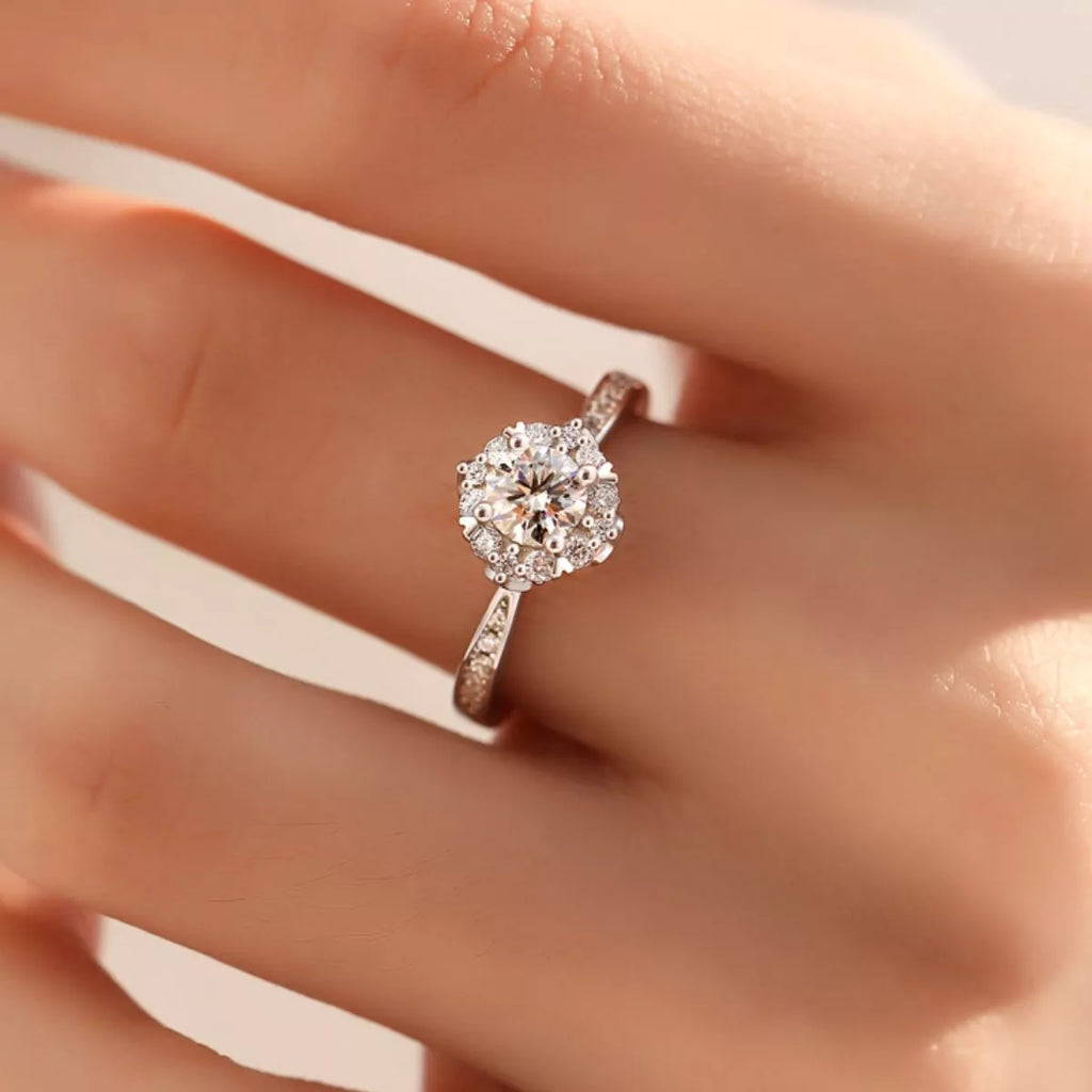 1 Carat 925 Sterling Silver Moissanite Ring