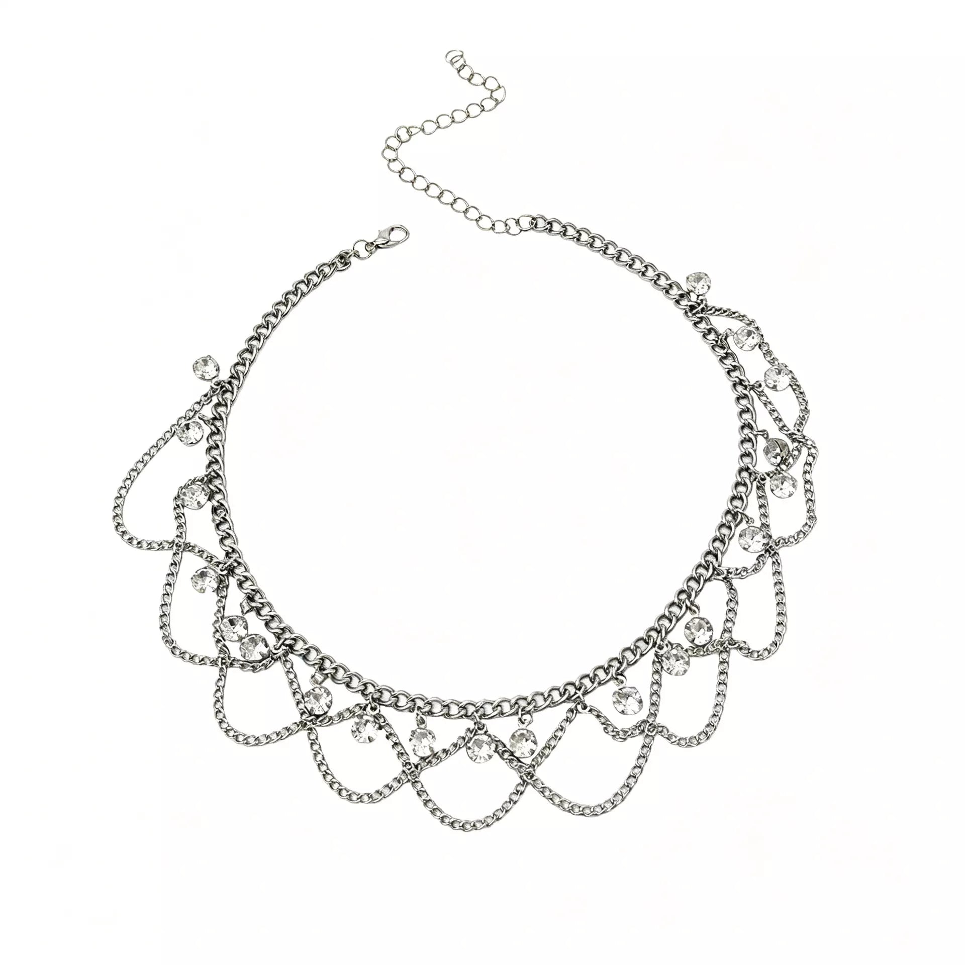 18K Gold-Plated Zircon Chain Necklace