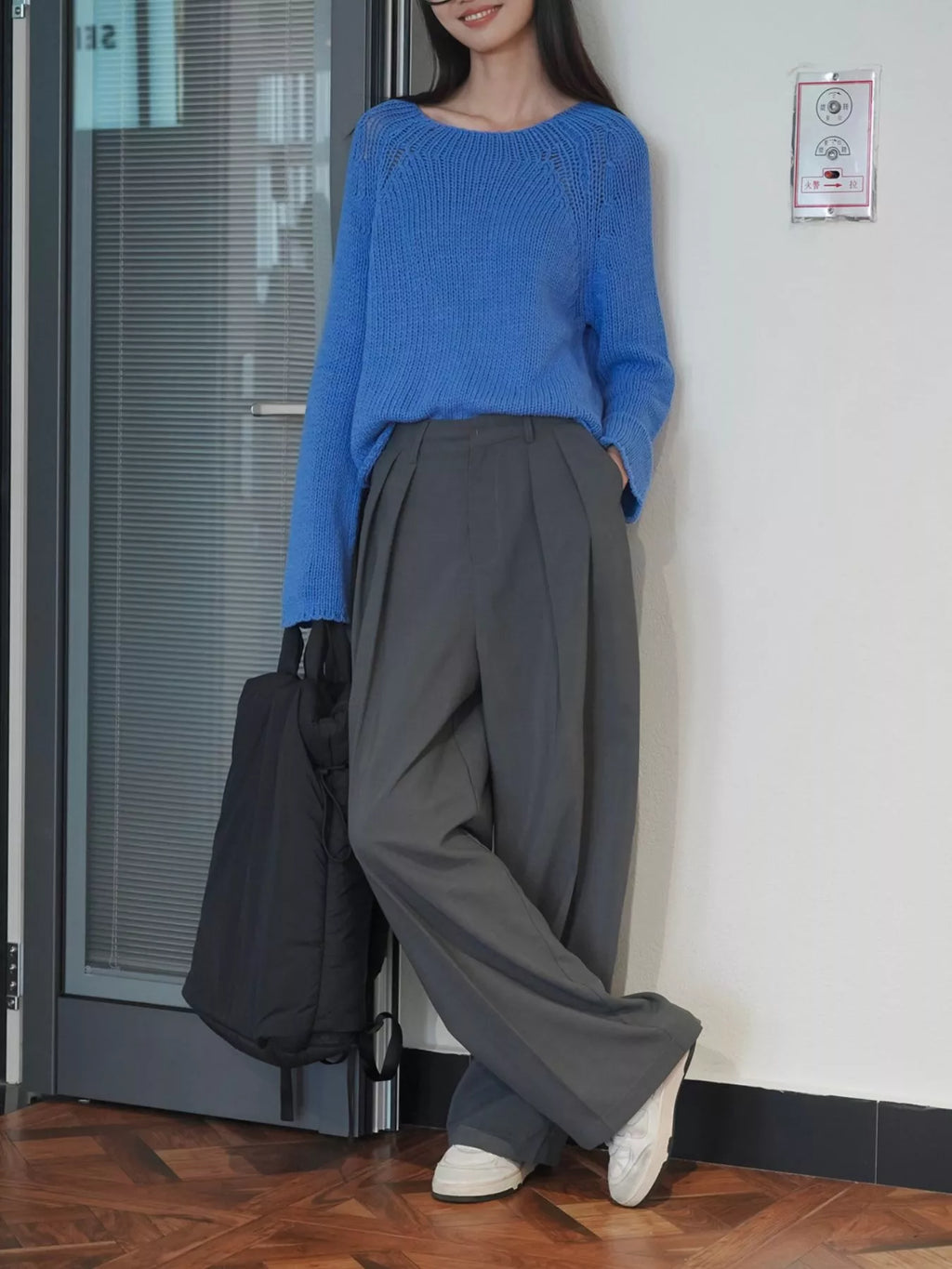 High-Waisted Pleated Wide-Leg Pants