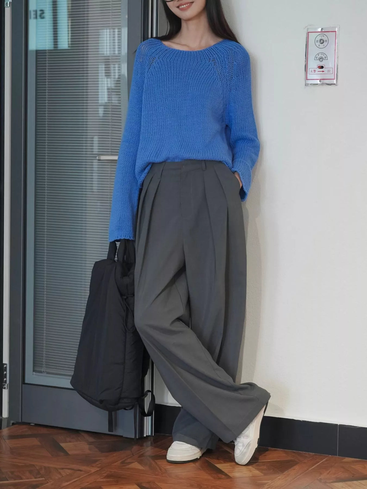 High-Waisted Pleated Wide-Leg Pants