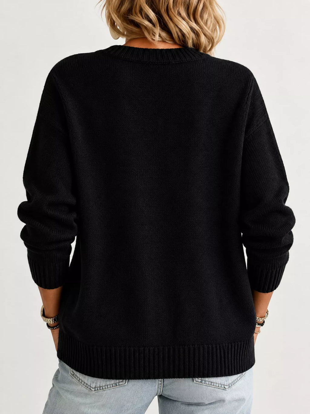 Full Size Button-Down Knit Cardigan Plus Size