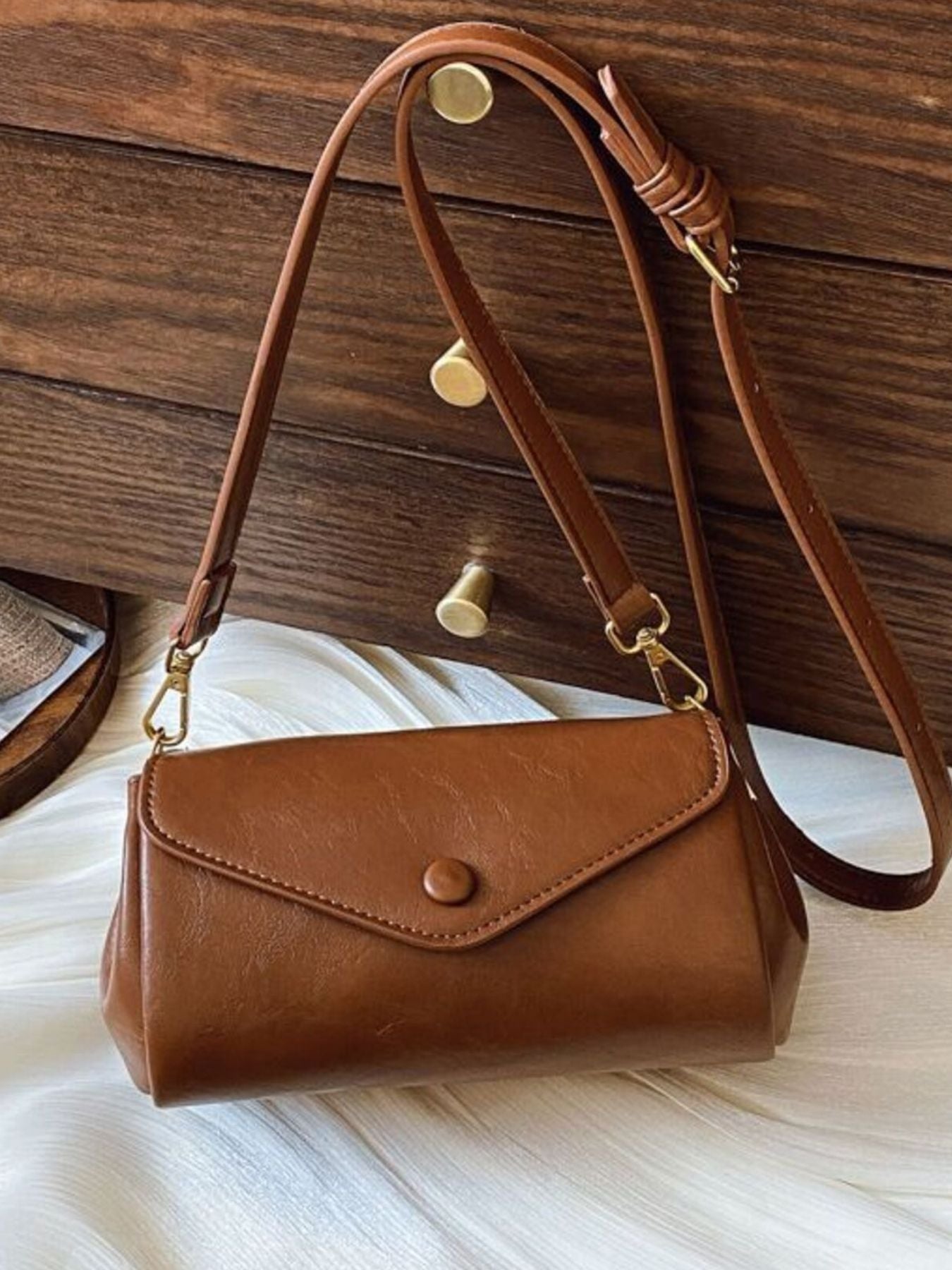 Flap Leather Crossbody Bag