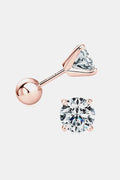 2 Carat Moissanite Stud Earrings 925 Sterling Silver