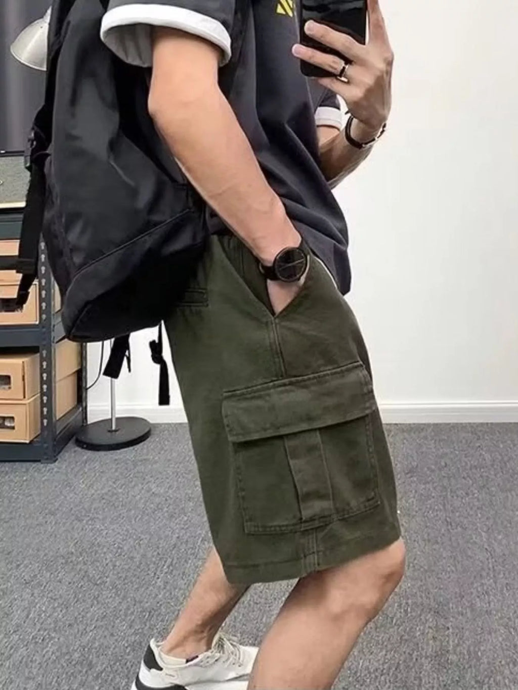 Men's Plus Size Casual Cargo Shorts