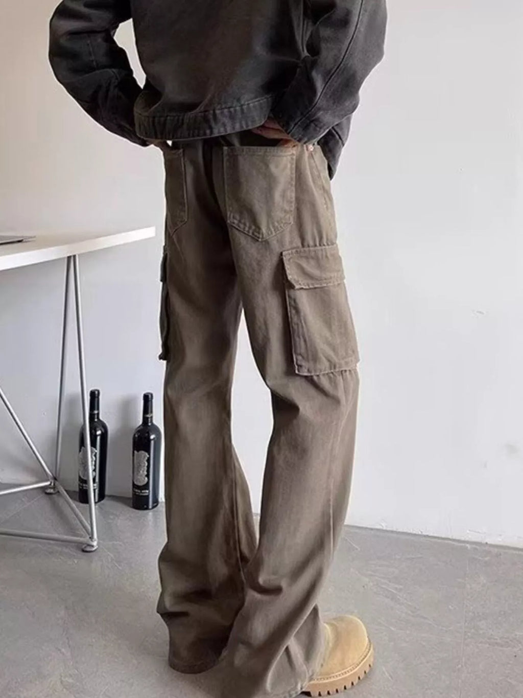 Men's Plus Size Vintage Washed Cargo Pants