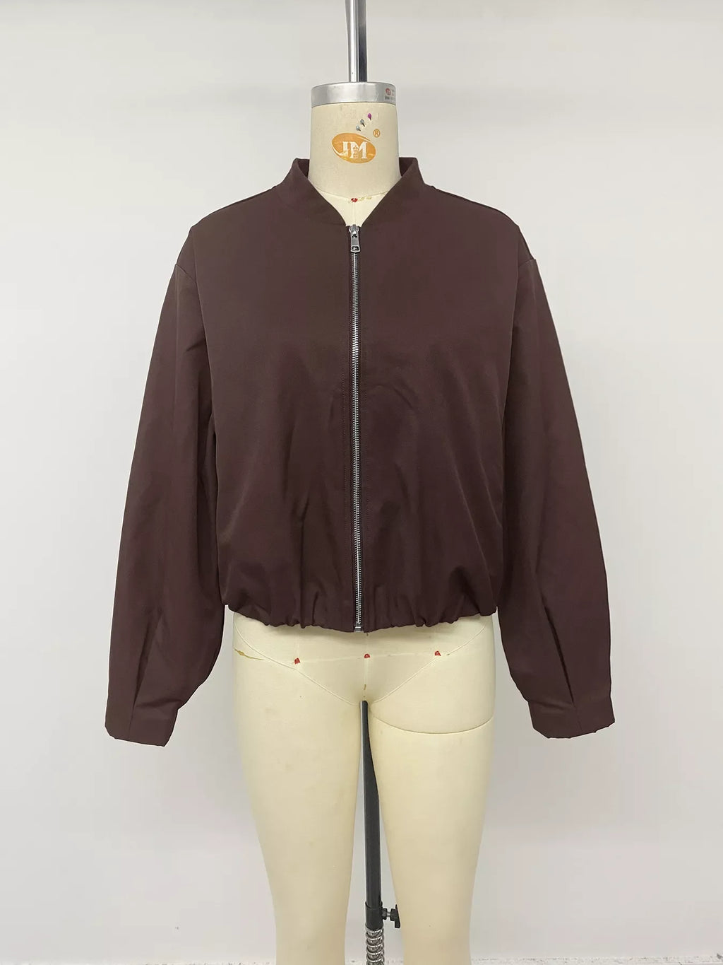 Zip Up Dropped Shoulder Jacket