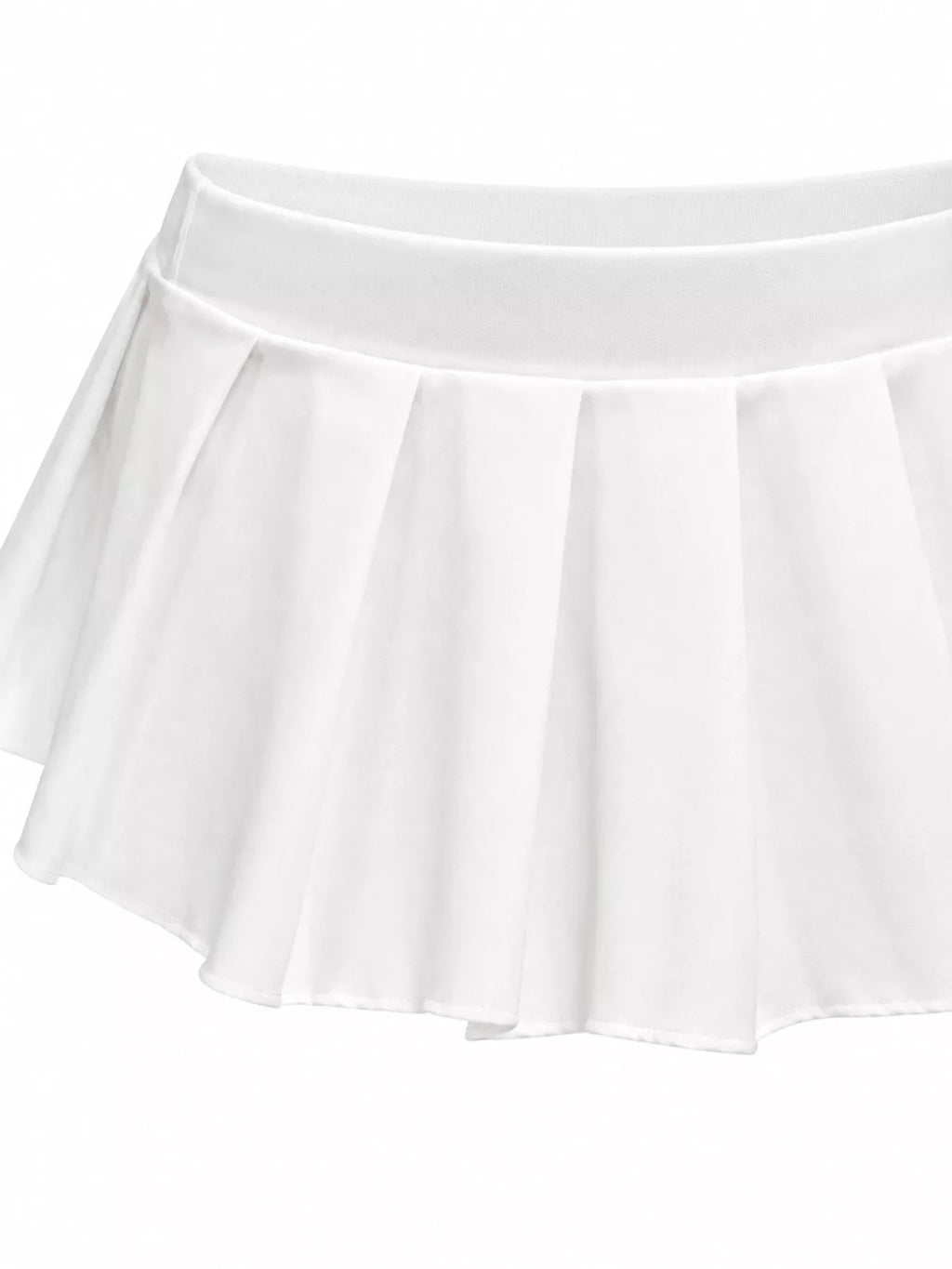 Low Waist Pleated Micro Mini Skirt