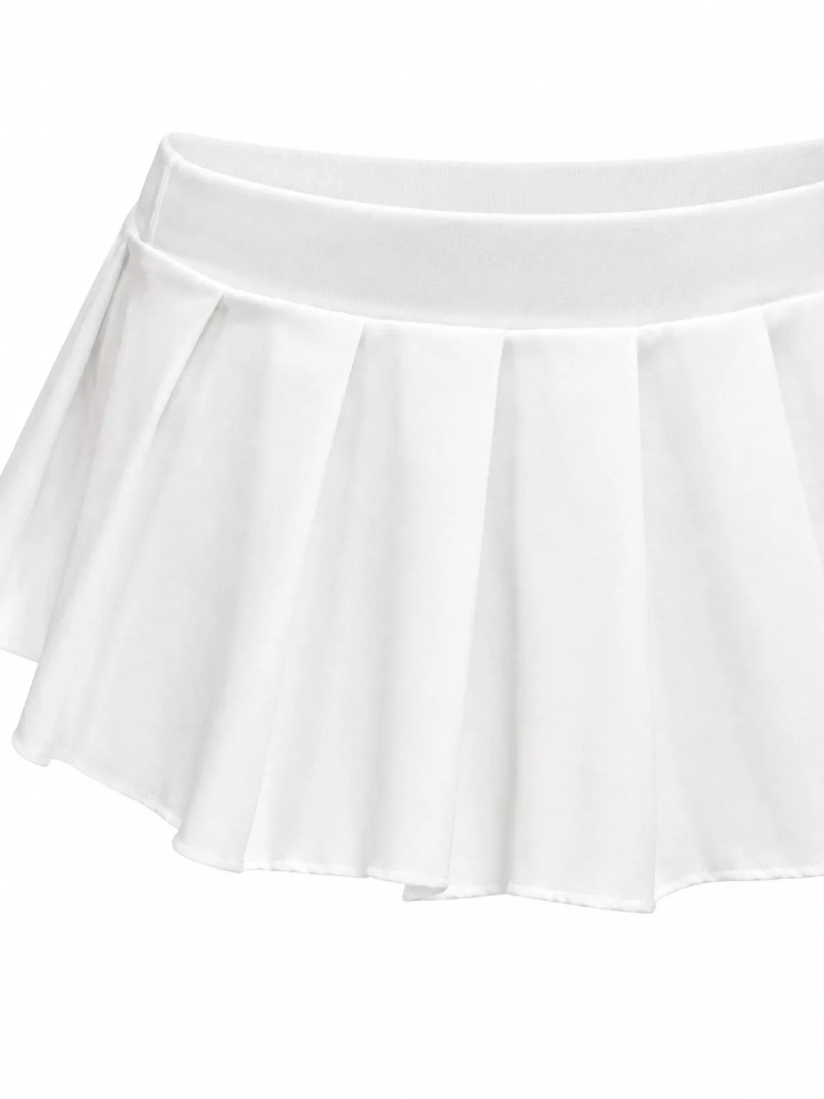 Low Waist Pleated Micro Mini Skirt